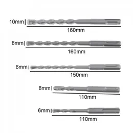 6MM 8MM 10MM Round Shank Center Drill Bit SDS Plus Rotary Hammer Concrete Masonry Drill Bits for Wood Drilling