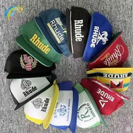 2024 NOWOŚĆ KAPI BALL Casual Wide Rzemy Outdoor Sunshreen Rhude Baseball Cap Men Women High Quality Green Blue Rhude Regulowany kapelusz 87 709