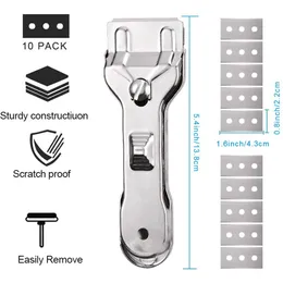 Raspo Blade Tool Auto Film Startador Cola Removedor de gelo Razor Gap Gap Gap Ceramic Kitchen Home Car Cleaner Squeegee Knife