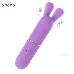 Kraftfull USB -laddning Mini Bullet Vibrator för kvinnor 10 Hastigheter Klitorisstimulator Erotisk onani Vuxenvaror Sexleksaker 240409