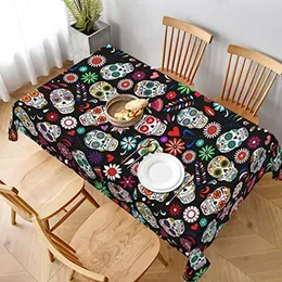 Dia do México do México da Tolera de Tolera de Teclagem de Mesa De Dead Decoração Decoração de Crânio de Açúgura Reutilizável Tolera de Halloween Reutiliza à prova d'água Decorações