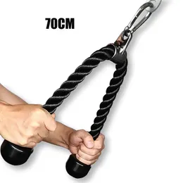 7090120140cm Heavy Duty Tricep Rope Pull Down Fitness Cable Attachment Biceps Triceps Back Muscle Exerciser Coated Nylon 240402