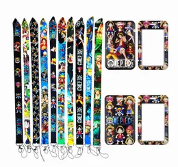 Tasarımcı Keychain Anime One Piece Tek Parça Kirki Boyun Kayışı Anahtar Kart Geçişi Moblie Telefon USB Rozb Tutucu Porte Otobüs Bankası Kredi Vaka Aksesuarları Dhgate