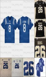 커스텀 듀크 블루 데빌 스 대학 축구 17 Daniel Jones 18 Quentin Harris 5 Jalon Calhoun 25 Deon Jackson Jerseys7630502