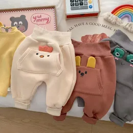 Pants MILANCEL Winter Baby Pants Fur Lining Boys Trousers Fleece Animal Girls Pants Toddler Outer Pants