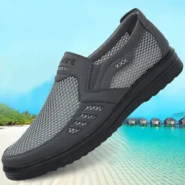 Casual Shoes 2024 Men'S Men Summer Style Mesh Flats For Loafer Creepers High-End Very Comfortable Dad