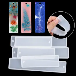 1/3/5pcs Rectangle Bookmark Silicone Stampo Feather Segnalizzazione stampo per la produzione di gioielli artigianali in resina epossidica fai -da -te forniture per la produzione di gioielli