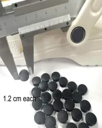 100st plastknapp Black Buckles Parts Accessories Pit för DIY Sandals Shoes Shoe Charms 12 cm2920202
