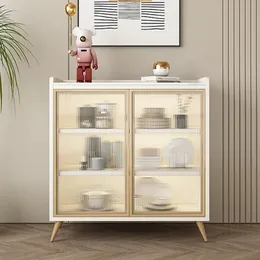 Aparadores leves de madeira de luxo leve moderno armário de vinho simples móveis de sala de cozinha casa de cozinha lateral de parede de parede armário de chá de parede