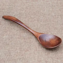 Colher de madeira garfo de bambu utensil de utensília de sorvete de chá de chá de chá de chá de chá de mesa de mesa de mesa de cozinha colher de chá de coluna de cozinha