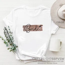 Party Party Team Bride Women Wedding Gift T Shirt Girl Bride to Be Squad Evjf Bachelorette Hen Party Bridesmaid Tops TEE