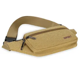 Canvas Messenger Bag Lightweight Rinnande förvaringspåse bärbar andningsbar med dragkedja justerbar axelrem för utomhussport
