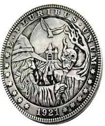 HB34 Hobo Morgan Dollar Skull Zombie Headon Copy Coins Brass Craft Ollaments Home Decoration Accounists5011940