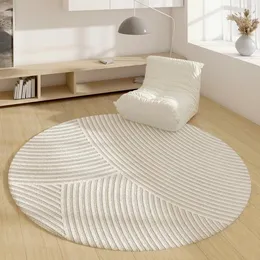 Tapetes minimalistas da sala de estar circular de carpete de café Madeira para roupas de guarda -roupa de cabeceira