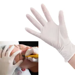 Supplies 100pcs White Gloves Disposable Permanent Tattoo Gloves Latex Gloves Isolate Antipollution Tattoo Accessories S M L Xl