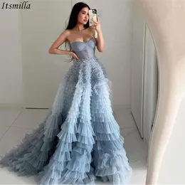 Платье для вечеринок Itsmilla Sweetheart Frill Layered Tule Tule Long Night с полупрозрачным шнурным корсетом Princess Howns 2024