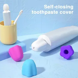 Self-Closing Toothpaste Squeezer Silicone Toothpaste Pump Squeezer Tube Toothpaste Bathroom Pump Topper Home Toothpaste L0A2