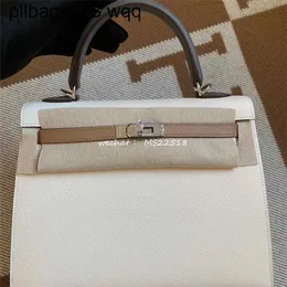 Borse 7a kelis in pelle genuina in pelle fatta a mano Crossbody Epsom Cowhide borse personalizzate borse personalizzate latte di latte jiyun grigio