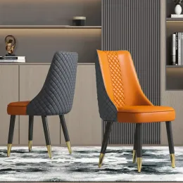 Mutfak lüks yemek sandalyeleri nordic deri ev bacak arka tabure ofis restoranı modern yemek sandalyeleri otel mobilyaları hy50dc