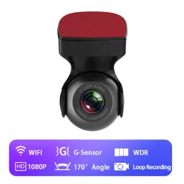 Hikity Car Recorder DVR 대시 보드 대시 카메라 드라이브 비디오 녹화 1080p 주차 모니터링 루프 레코딩 Wi -Fi 광각