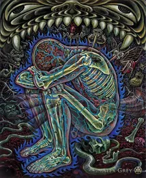 plakat 32x24quot 17x13quot trippy Alex Grey Wall Poster Drukuj dekoracje domowe naklejki ścienne plakat 9116930870