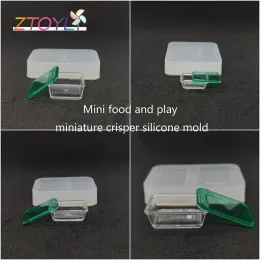 Miniature Dollhouse Cispers Silicone Mold Dollhouse Kitchen Tabelleriser Tillbehör Play Play Toys