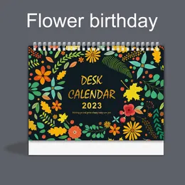 Novel Table Planner Dual Bobina 2023 Calendário de mesa Simple Criativo Inglês 2022-2023 Calendário de tabela