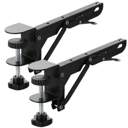 Stand 1 Set Foldbar Rail Bracket Desk Tray Track Justerbar klämmor Strykjärn Desktop Extension Brädet Support Desk Tangentbord Tray