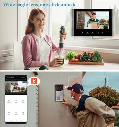 7 -дюймовый видео Tuya Video Doorbell Wi -Fi Дверь Дверь Водонепроницаемый IP65 Intercom Smart Home для 2 семейных квартир