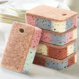 5st Magic Sponge Double-Sided Cleaning Spongs Hushåll SCOURING PAY Kök Diskmaskin Torka Diskduk Fast Ta bort oljefläcken