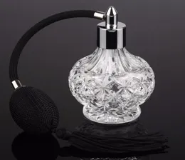 Vintage Crystal Perfume Butelka 80 ml Czarna długa żarówka rozpryska Atomizer Lady Prezent 2010133877294