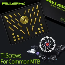 RISK Original Conventional MTB Accessories Screw Set Valve Handle Vertical Disc Brake Seat Disc Screw Water Bottle Holder Screw