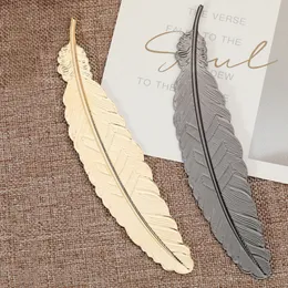 1 PCs Creative Metal Feather Bookmark in stile cinese in oro rosa retrò artigianato di materiali di cancelleria dono insegnante di cartoleria