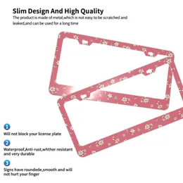 License Plate Frame 2 Pack Aluminum Metal Rust-Proof Front & Rear Car