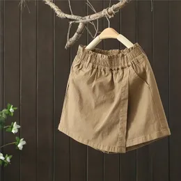 Shorts Skirts Womens Summer Korean Version High Waist Culottes Plus Size Thin Fake Two ALine Wideleg Hakama Fashion Pant 240411