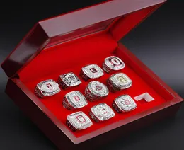 10pcs Ohio State Buckeyes Ulusal Gemi Yüzüğü Set Solid Men Fan Brithday Hediye Toptan Damla Nakliye 4755123