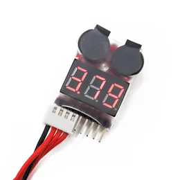 1-8S Lipo Battery Battery Voltage Tester Low Voltage Buzzer Almert Battery Battery Progher for RC Car Drone Helicopter