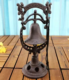 Rustik Brown Table Hand Bell Handbell Cast Iron Decorative Squirrel Standing Restaurant Bar Pub El Party Service Supply3003467