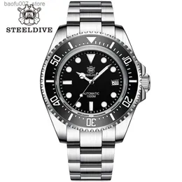 Orologi da polso Steeldive SD1964 Nuovo arrivo 2021 Size 45,4 mm in acciaio inossidabile 0M NH35 impermeabile con immersione da uomo automatica valvola