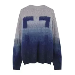 Männer Mode Frauen Arrow Gradient Pornografie Pullover Klassiker klassisch runden Hals Herbst Winter Warm und komfortable hochwertige Bekleidungswater