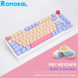 Accessories 132 Keys Marshmallow Keycaps DyeSublimation Cute Keycaps XDA Profile Custom Keycaps for 61/64/87/96/104/108Keyboard XDA Keycaps