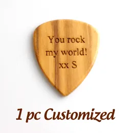 2023 Wood Guitar Pick Acoustic Electric Bass Plectrum Mediator Musical Instrument Guitar Parts & Accessories Personalized