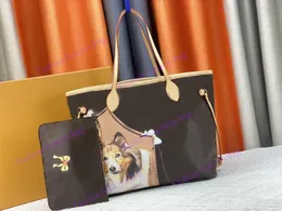 10A designer bag purses luxury woman handbag with wallet fashion leather messenger dog puppy cat old flower shoulder bag MM tote Bags M40995 high quality