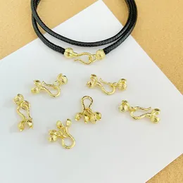 4 set in ottone gancio placcato in oro e occhio con cisps gancio a levetta a levetta del cavo Clasps per la produzione di gioielli in bracciale per collana