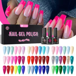 Seu açúcar 6pcs colori gel esmalte kit de preto 7ml de vidro de molhar as pregos led uv uv unhas de verniz gel inteiro semi permanente em gel de unha