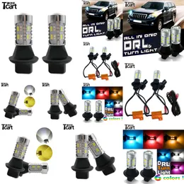 TCART WY21W 7440 T20 för Nissan Teana biltillbehör Dagsljus Lätt LED DRL Front Turn Signals Ljus allt i ett