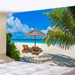 spiaggia arazzi decorativi paesaggio rinfrescante ara ad arazzo naturale marittimo di cocco muro di cocco appeso arte decoestry room decorazioni per la casa r0411