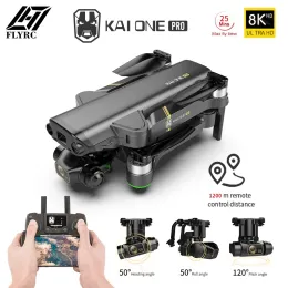 Drones kai One Pro GPS Drone 8k Dual Camera 3axis Professional Antshake Shute Бесщетающий складной квадрокоптер RC Distance 1200M