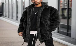 Men039S Jackets de inverno Luxo Faux Fur Coat Bashy Mink Robe Men vintage Harm Cardigan Fleece Jacket9936776