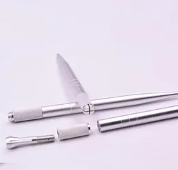 Sandblasting Process made Silver tebori microblading pen for micro blade eyebrow9817334